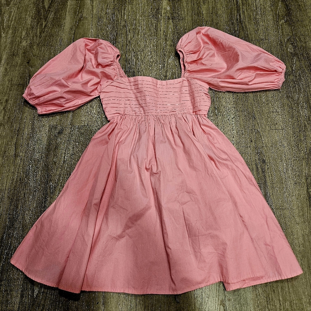 A&F Emerson Poplin Puff Sleeve Mini Dress NWT